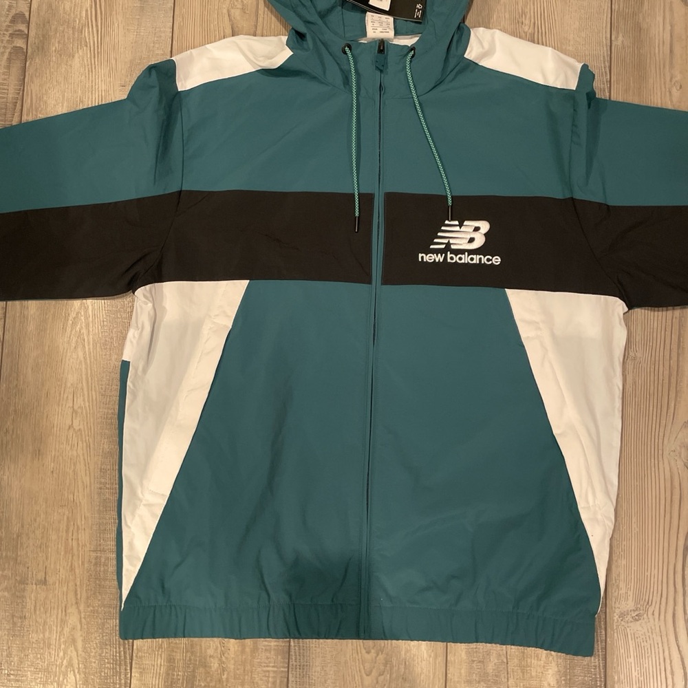 New Balance Teal and Black Hooded Jacket